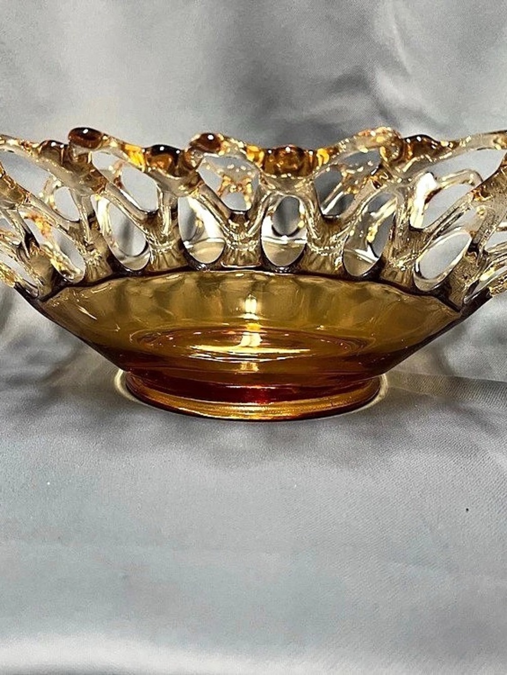 Amber Glass Decorative Bowl